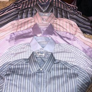 6 Men’s Bugatchi Uomo Dress Shirt Large